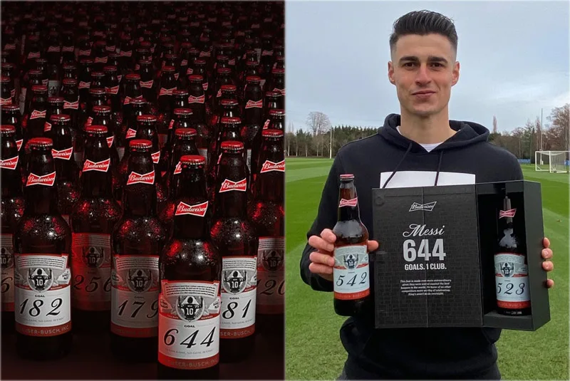 Budweiser tặng quà cho các thủ môn để mừng kỷ lục của Messi